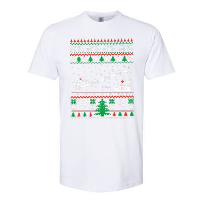 Christmas Ambulance Ugly Sweater Emergency Medical EMT Softstyle CVC T-Shirt