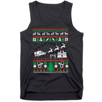 Christmas Ambulance Ugly Sweater Emergency Medical Emt Tank Top