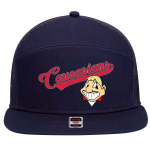 Caucasians 7 Panel Mesh Trucker Snapback Hat