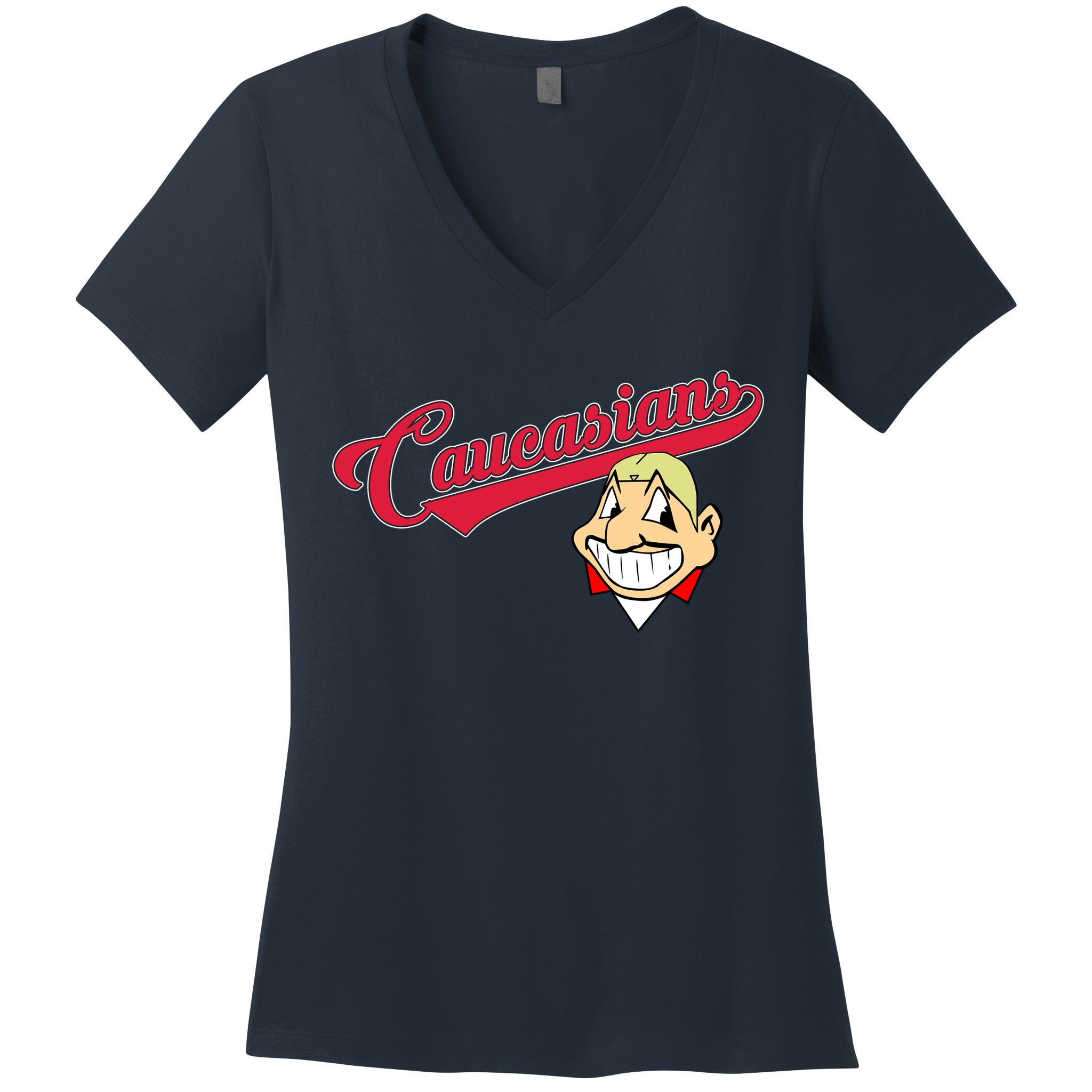 Caucasians Women's V-Neck T-Shirt