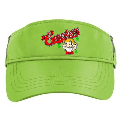 Caucasians Crackers Baseball Money Logo Adult Drive Performance Visor