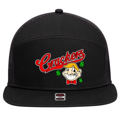 Caucasians Crackers Baseball Money Logo 7 Panel Mesh Trucker Snapback Hat