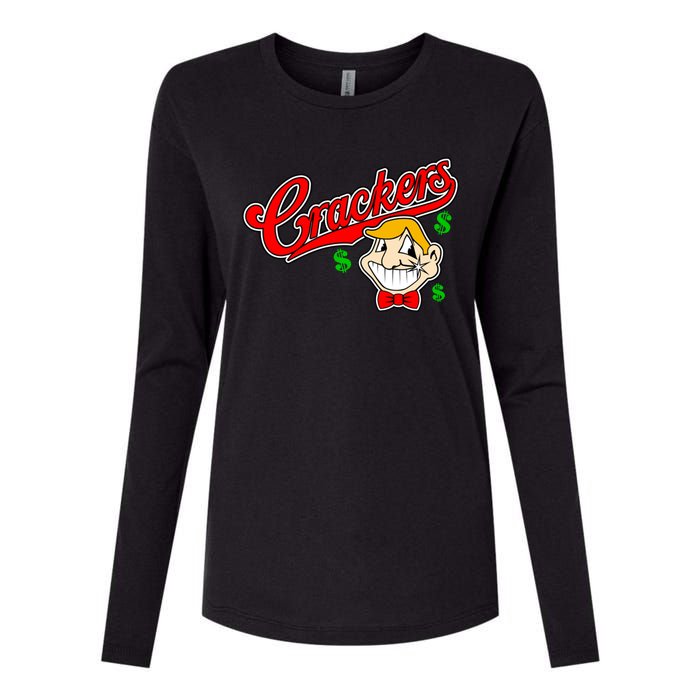 Caucasians Crackers Baseball Money Logo Womens Cotton Relaxed Long Sleeve T-Shirt