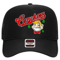 Caucasians Crackers Baseball Money Logo High Crown Mesh Back Trucker Hat