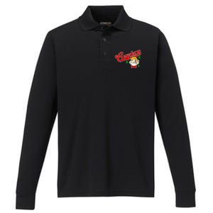 Caucasians Crackers Baseball Money Logo Performance Long Sleeve Polo