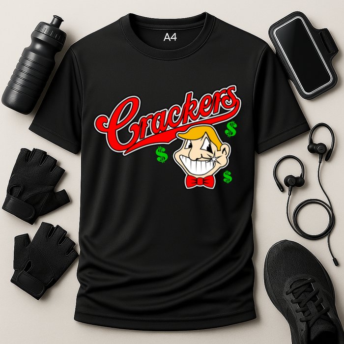 Caucasians Crackers Baseball Money Logo Cooling Performance Crew T-Shirt