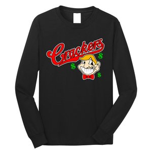 Caucasians Crackers Baseball Money Logo Long Sleeve Shirt