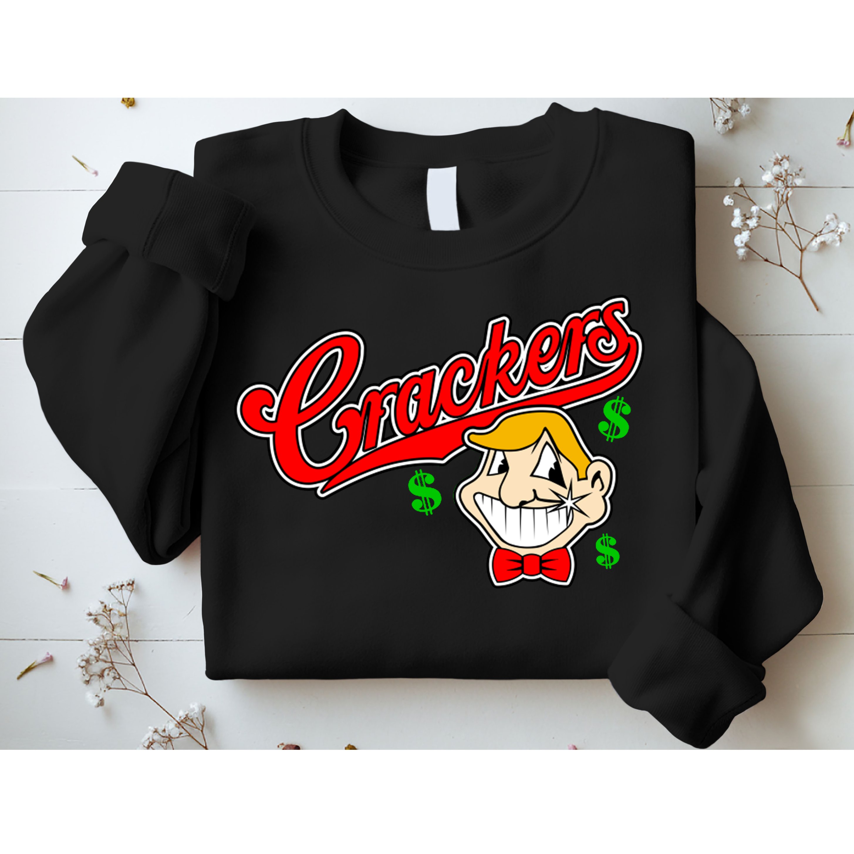 Caucasians Crackers Baseball Money Logo Sweatshirt