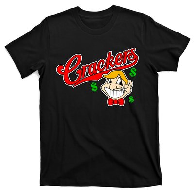 Caucasians Crackers Baseball Money Logo T-Shirt