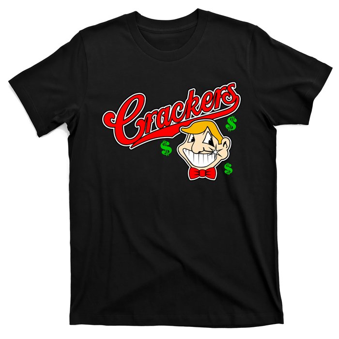 Caucasians Crackers Baseball Money Logo T-Shirt