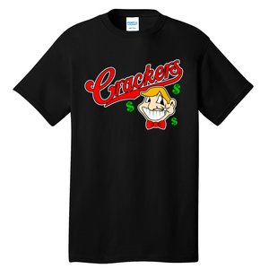 Caucasians Crackers Baseball Money Logo Tall T-Shirt