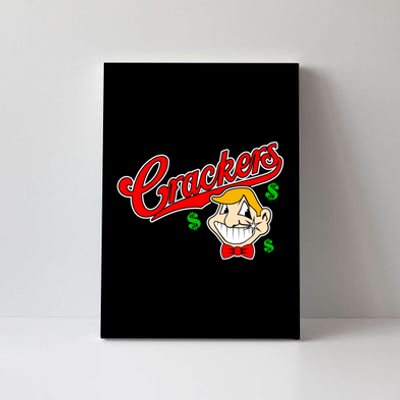 Caucasians Crackers Baseball Money Logo Canvas