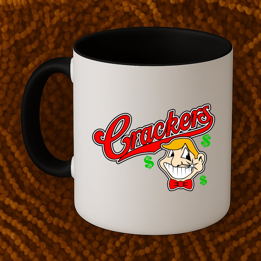 Caucasians Crackers Baseball Money Logo Mug