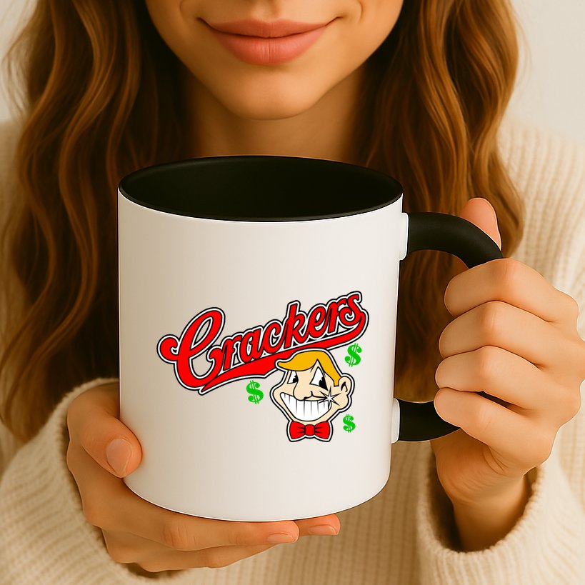 Caucasians Crackers Baseball Money Logo Mug