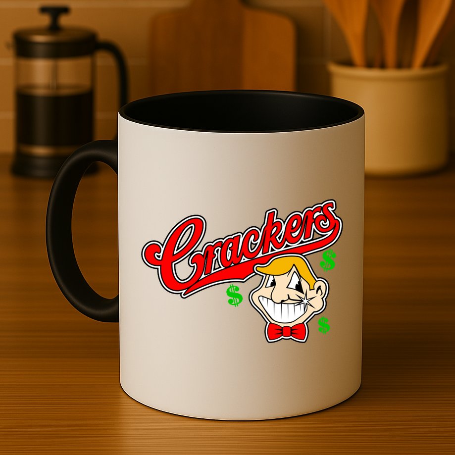 Caucasians Crackers Baseball Money Logo Mug