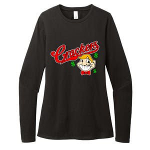 Caucasians Crackers Baseball Money Logo Womens CVC Long Sleeve Shirt