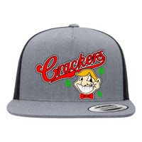 Caucasians Crackers Baseball Money Logo Flat Bill Trucker Hat