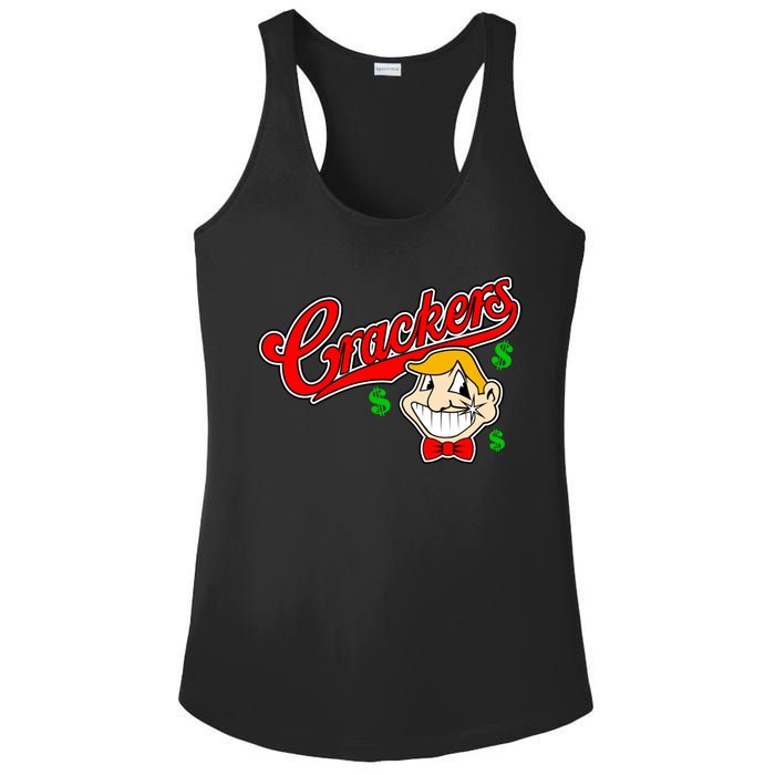 Caucasians Crackers Baseball Money Logo Ladies PosiCharge Competitor Racerback Tank