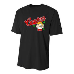 Caucasians Crackers Baseball Money Logo Youth Performance Sprint T-Shirt