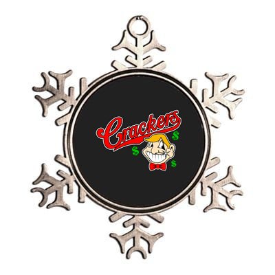 Caucasians Crackers Baseball Money Logo Metallic Star Ornament