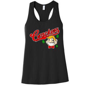 Caucasians Crackers Baseball Money Logo Women's Racerback Tank