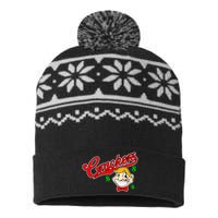 Caucasians Crackers Baseball Money Logo USA-Made Snowflake Beanie