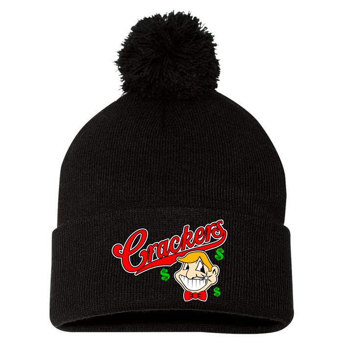 Caucasians Crackers Baseball Money Logo Pom Pom 12in Knit Beanie