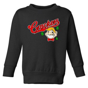 Caucasians Crackers Baseball Money Logo Toddler Sweatshirt