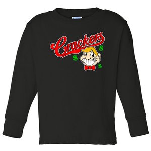 Caucasians Crackers Baseball Money Logo Toddler Long Sleeve Shirt