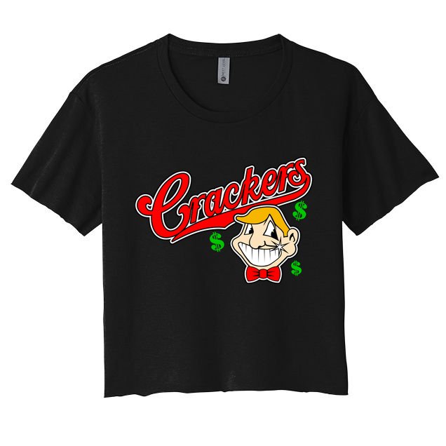 Caucasians Crackers Baseball Money Logo Crop Top