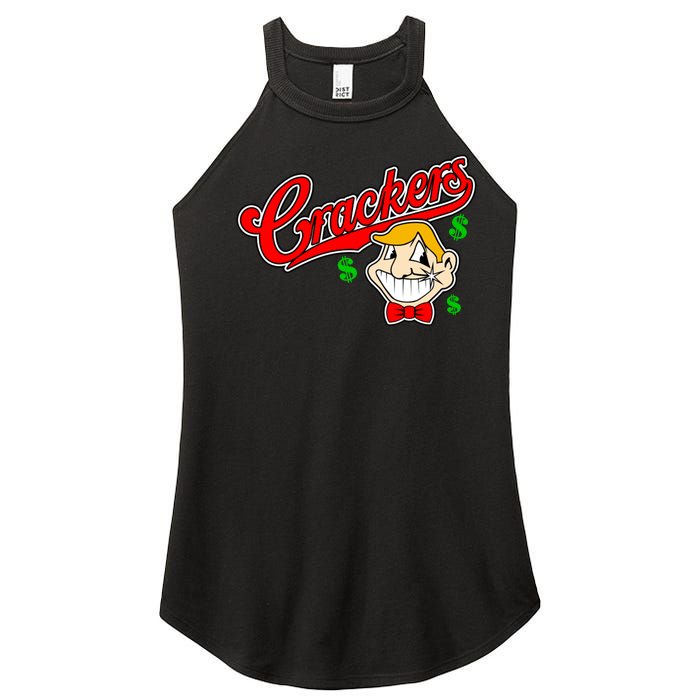 Caucasians Crackers Baseball Money Logo Women's Perfect Tri Rocker Tank