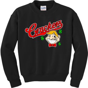 Caucasians Crackers Baseball Money Logo Kids Sweatshirt