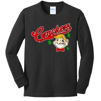 Caucasians Crackers Baseball Money Logo Kids Long Sleeve Shirt