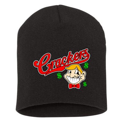 Caucasians Crackers Baseball Money Logo Short Acrylic Beanie