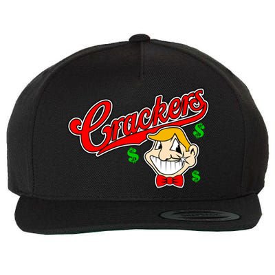 Caucasians Crackers Baseball Money Logo Wool Snapback Cap