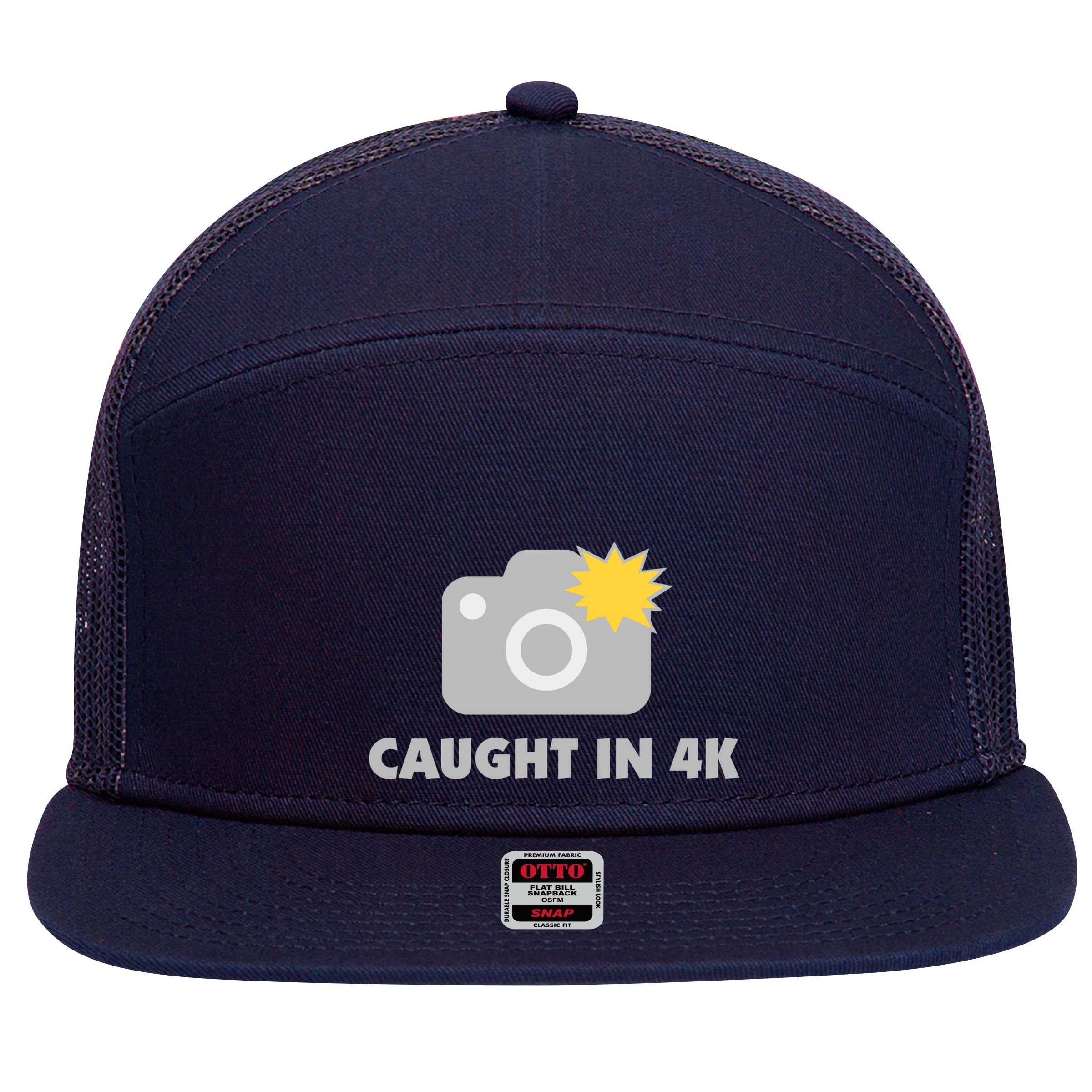 Caught In 4K 7 Panel Mesh Trucker Snapback Hat