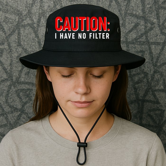 Caution I Have No Filter Bucket Hat