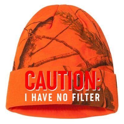 Caution I Have No Filter Kati Licensed 12" Camo Beanie