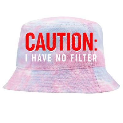 Caution I Have No Filter Tie-Dyed Bucket Hat