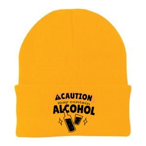 Caution May Contain Alcohol Knit Cap Winter Beanie