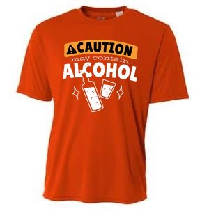 Caution May Contain Alcohol Cooling Performance Crew T-Shirt