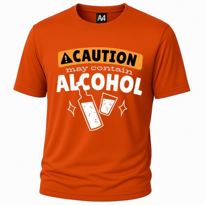 Caution May Contain Alcohol Cooling Performance Crew T-Shirt