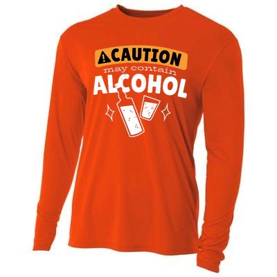 Caution May Contain Alcohol Cooling Performance Long Sleeve Crew