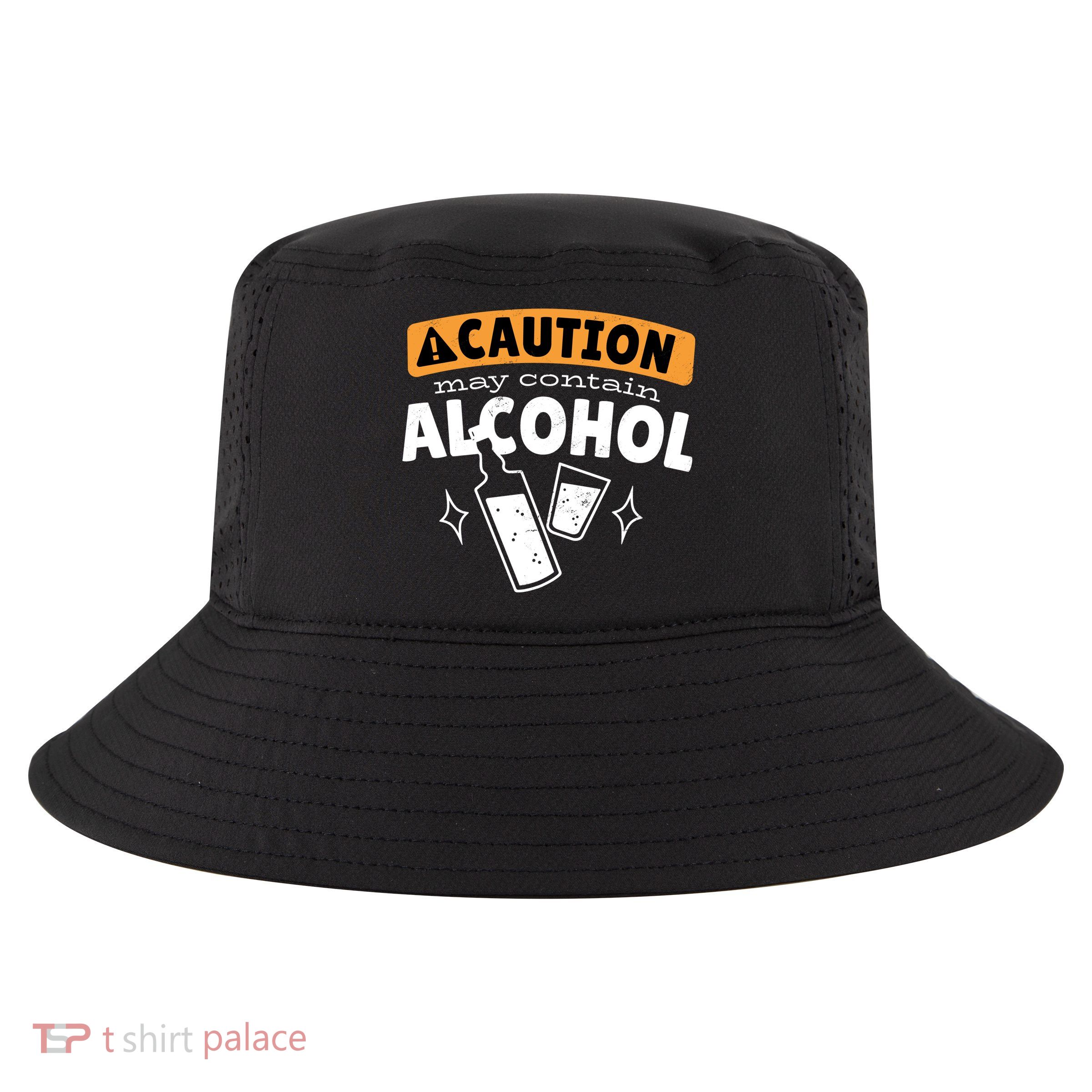 Caution May Contain Alcohol Cool Comfort Performance Bucket Hat