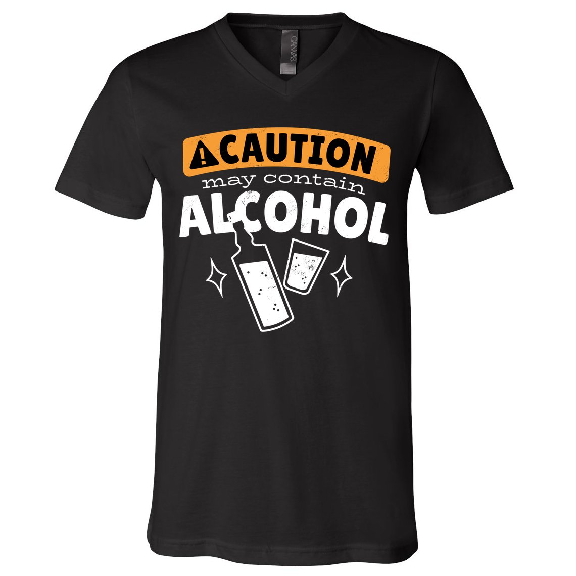 Caution May Contain Alcohol V-Neck T-Shirt