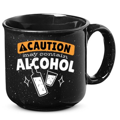 Caution May Contain Alcohol 15oz Campfire Ceramic Mug