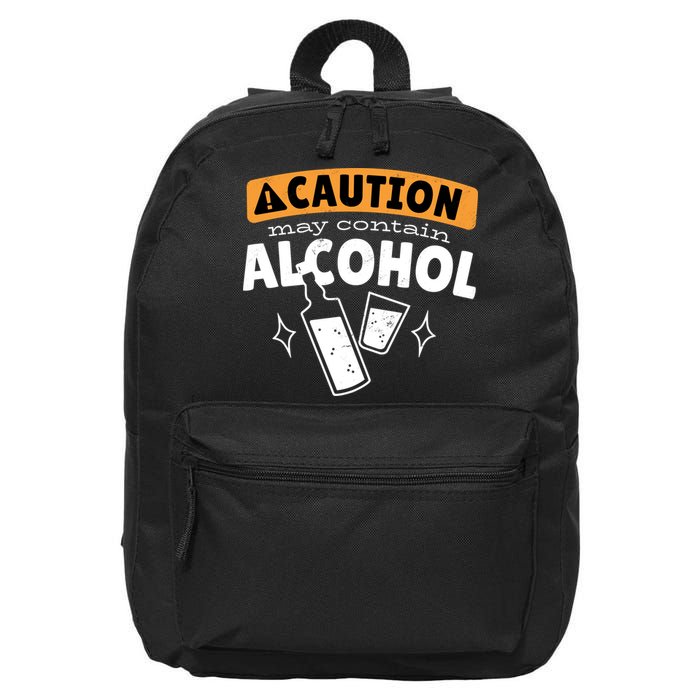 Caution May Contain Alcohol 16 in Basic Backpack