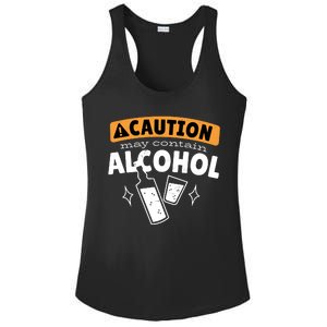 Caution May Contain Alcohol Ladies PosiCharge Competitor Racerback Tank