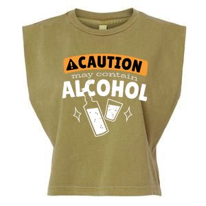 Caution May Contain Alcohol Garment-Dyed Women's Muscle Tee