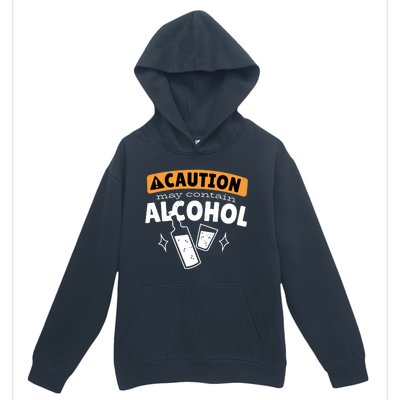 Caution May Contain Alcohol Urban Pullover Hoodie